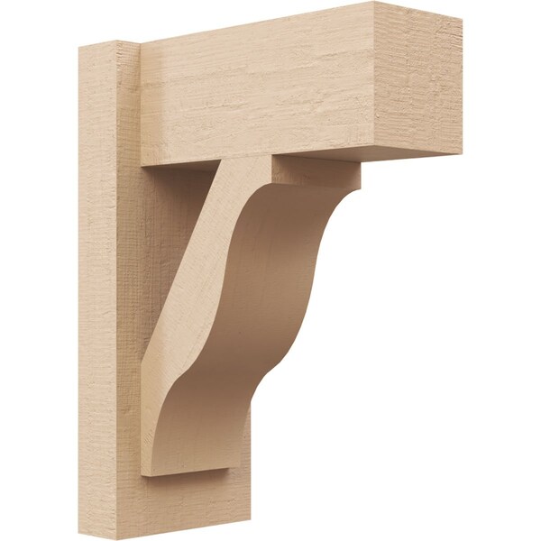 Ekena Millwork 6-in W x 12-in D x 16-in H Funston Block Rough Cedar Woodgrain TimberThane Outlooker, Primed Tan OUTUR060X12X16FST44RCPR - main